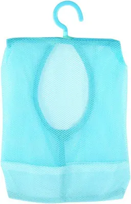 Produktbild von Mehrzweck-Aufbewahrungsbeutel aus blauem Netzgewebe zum Aufhängen (Badezimmer, Unterwäsche, Kosmetik, Shampoo)