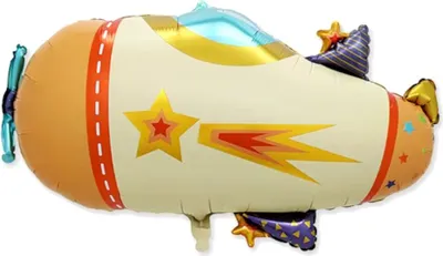 Immagine prodotto di Motivo veicolo palloncino in foil, aeroplano, 86 x 58 cm
