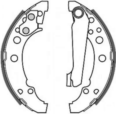 Produktbild von ABE Bremsbackensatz Trommelbremse Hinten für VW Polo Schrägheck (6R1, 6C1) C0W001ABE