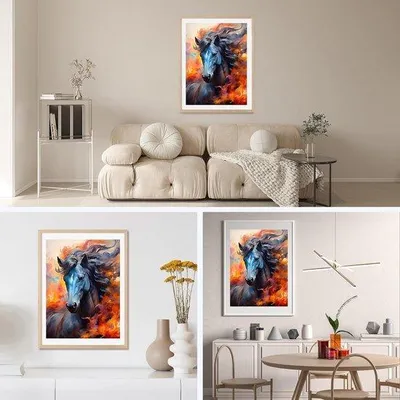 Produktbild von Diamant Malerei Pferd 30x40cm für Erwachsene und Kinder