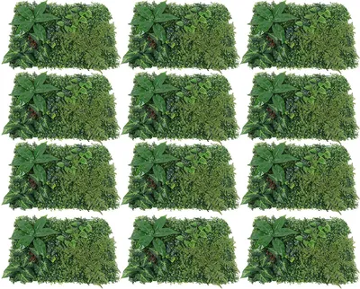 Obrázek produktu pro 12 kusů Umělé rostliny Květinová stěna Mat Plot Stěna Falešný trávník Zahradní dekorace 40 * 60cm