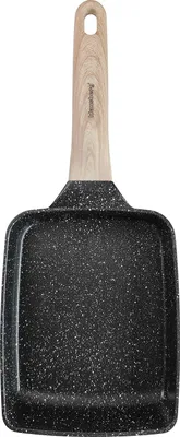 Produktbild von Traditionelle marmorierte rechteckige tiefe Bratpfanne 18x14cm SCHWARZ KLAUSBERG KB-7813
