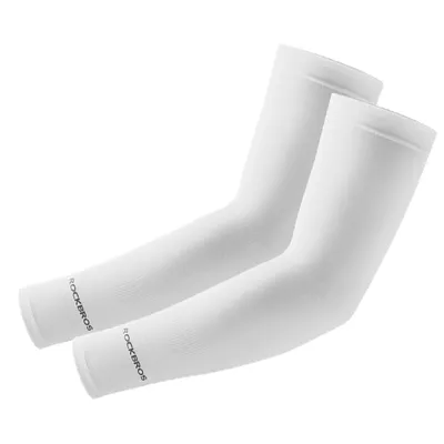 Produktbild von ROCKBROS Fahrrad Armstulpen Sonnenschutz Atmungsaktiv Arm Sleeves für Wandern, Camping Weiß