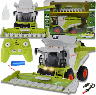 Immagine prodotto di Lolex | Mietitrebbia RC 1:24 - Telecomandato con luci, suoni e fumo - Giocattolo realistico