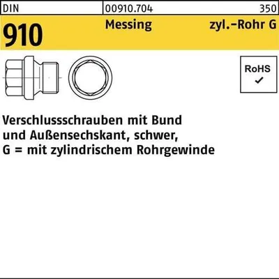 Produktbild von Reyher  Verschlussschrauben DIN 910 Messing G 1 1/4 A Ms (1 Stück)