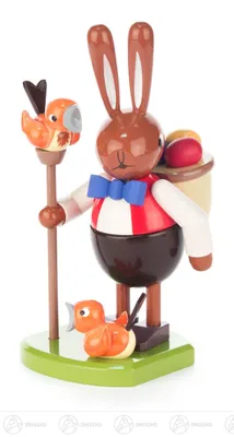 Produktbild von Ostern & Frühjahr Hase Eierhändler groß  Breite x Höhe x Tiefe 8,5 cmx17,5 cmx10 cm NEU
