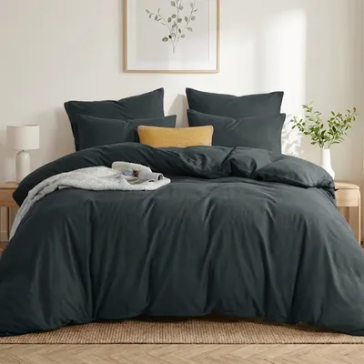 Produktbild von Bettwäsche Set 220x240 Grau - Anthrazit