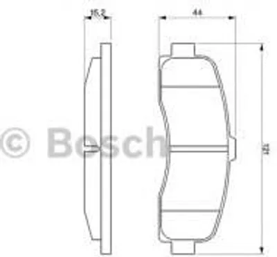 Produktbild von Bosch Bremsbelagsatz, Scheibenbremse Vorderachse 0 986 461 122