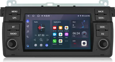 Image de Einbau-Navigationsgeräte Autoradio Für BMW 3er E46 1998-2006 Android14 GPS Navi BT WIFI DAB+ 4+64G SWC RDS 8Kern