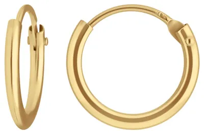Paar-Creolen-rund-klein-und-fein-aus-375-Gelbgold-10-7x1-3mm