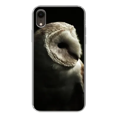 Produktbild von MuchoWow® Handyhülle Schutzhülle Hülle für iPhone XR Eule - Vogel - Porträt Silikon Softcase Handy Hülle - Schutzdeckel