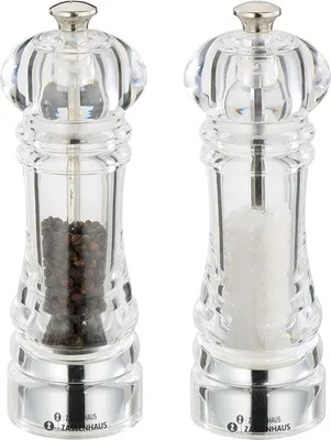 Zdjęcie produktu dla Zassenhaus Berlin, Zestaw do mielenia soli i pieprzu, Przezroczysty, Ceramika, 52 mm, 120 mm, 605 g