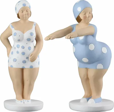Image de Figurine Gilde Becky la sirène debout, lot de 2, figurine décorative, décoration, objet décoratif, résine synthétique, 62905