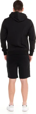 Productafbeelding van Herren hooded sweatshirt met rits, model BIG LOGO, zwart/wit, maat M, merk LEONE 1947