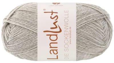 Produktbild von Lana Grossa - Landlust die Sockenwolle 50g Mélange 1607 hellgrau meliert