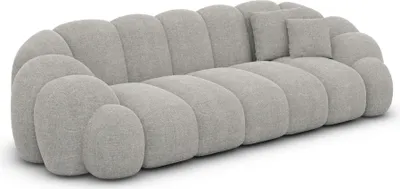 Produktbild von Strukturstoff 3-Sitzer Couch Liora Hellgrau