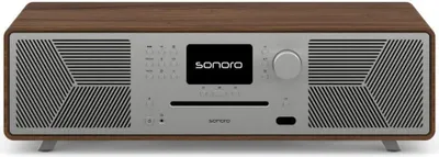 Produktbild von Sonoro MEISTERSTUCK (Gen.2), Walnuss, Silber, 1 Disks, Vorderseite, 2-Wege, 13,3 cm (5.25"), DAB+, FM