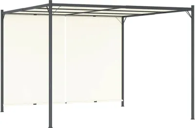 Produktbild von Pergola mit Verstellbarem Dach Cremeweiß 3x3 m Stahl