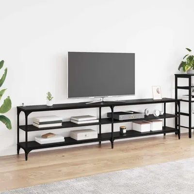 Immagine prodotto di Maison Exclusive - Mobile TV, dimensioni 200 x 30 x 50 cm, colore nero, finitura effetto legno di quercia