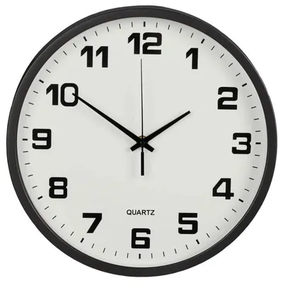 Obrázek produktu pro Verk 27069 Nástěnné hodiny analogové 30 cm černé