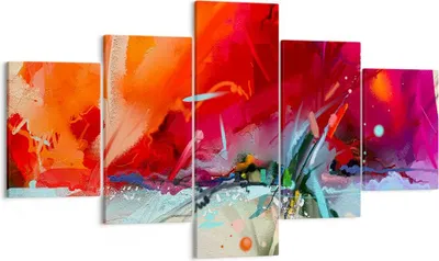 Produktbild von Bild auf Leinwand - Leinwandbild - Abstraktion modern - 125x70cm - Wand Bild - Wanddeko - Leinwanddruck - Bilder - Kunstdruck - Wanddekoration - Leinwand bilder - Wandkunst - EA125x70-4036