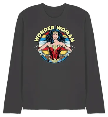 Produktbild von Wonder Woman - "1984" T-Shirt für Herren/Damen Uni, Langärmlig TV40729 (XL) (Holzkohle)