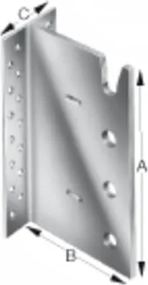 Produktbild von Simpson BT4 Balkenträger (Balkenschuhe) Länge 160 mm Pfostenträger feuerverzinkt