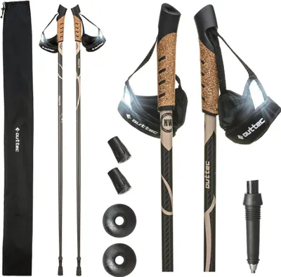 Produktbild von Outtec® Wanderstöcke Carbon, Nordic Walking Stöcke - 110 cm - Ultraleicht Trekkingstöcke für Damen und Herren - Wandern, Trekking