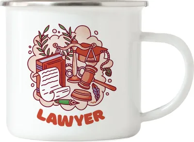 Produktbild von Lawyer Emaille Tasse Law Lawyer Anwalt Gericht Gesetz Paragraph Jus Jura Lernen Studium Verhandlung Gerechtigkeit