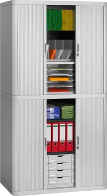 Produktbild von PAPERFLOW easyOffice Rollladenschrank lichtgrau ohne Fachböden 110,0 x 41,5 x 204,0 cm