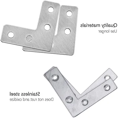 L-förmige Stahlwinkel für Reparaturen - Flache Verbindungsschiene mit Schrauben, 40x40mm, langlebig und vielseitig einsetzbar
