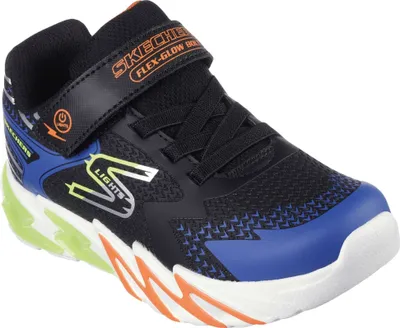 Produktbild von Skechers S Lights: Flex Glow Bolt K der Licht Auf Schlupf Auf Turnschuhe Schwarz Blau – 13 Großbritannien - 32 EU - 1 USA / Schwarz Blau