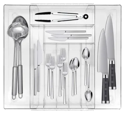 Immagine prodotto di Omgoods - Organizzatore estensibile per cassetti delle posate con 8 scomparti