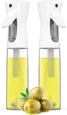 Obrázek produktu pro Olejový sprej na vaření – 2 spreje s olivovým a citronovým olejem – dávkovač oleje – ideální pro vaření