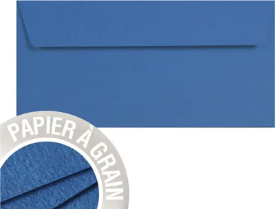 Zdjęcie produktu dla Koperty formatu DL (110x220 mm) w kolorze lazurkowym, marki Clairefontaine, z fakturą "Grain de Pollen"