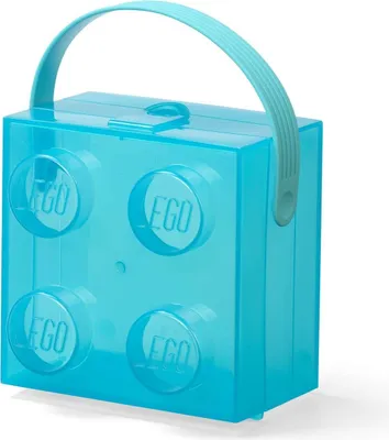 Produktbild von LEGO Brotdose mit Tragegriff hellblau-transluzent
