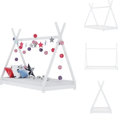 Image de vidaXL Sommier de lit enfant Blanc Pin massif 70 x 140 cm - Lits Bébé & Bébé