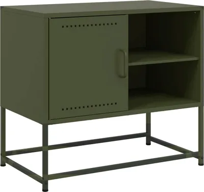 Obrázek produktu pro vidaXL TV skříňka olivově zelená 68x39x60,5 cm ocelová