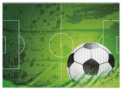 Produktbild von Wallario Duschmatte Antirutschmatte Badmatte Fußmatte Fußball-Feld klassisch grün mit Ball, Größe ca. 90 x 65 cm