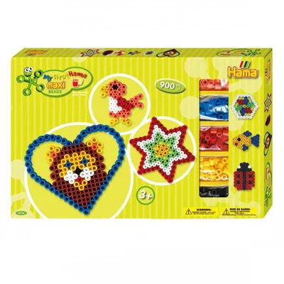 Image de Perles à repasser Hama maxi « Super » coffret cadeau 10,0 mm 900 perles à repasser
