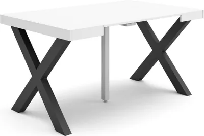 Produktbild von Ausziehbarertisch, 140x90x73cm, Für 6 Gäste, Massivholz Beine, Weiß