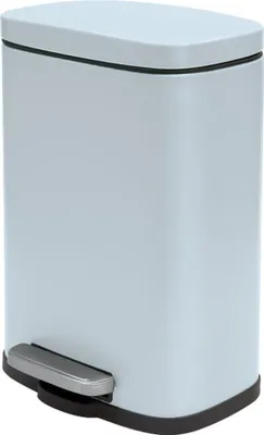Produktbild von Spirella Kosmetikeimer 5 Liter Edelstahl mit Absenkautomatik und Inneneimer "Akira" Badezimmer Mülleimer Softclose Abfalleimer Ice Blau