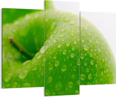 Produktbild von Bild auf Leinwand - Leinwandbild - Apfel Obst Vitamin Gesundheit - 130x100cm - Wand Bild - Wanddeko - Leinwanddruck - Bilder - Kunstdruck - Leinwand bilder - Wandkunst - CB130x100-1335