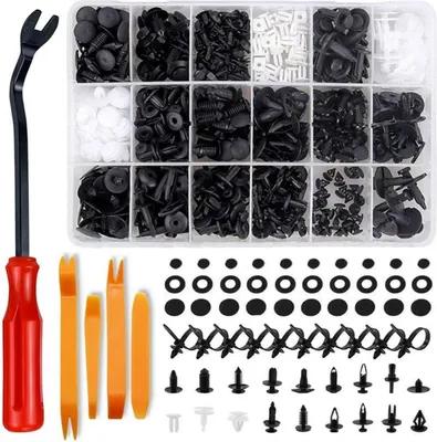 Produktbild von Befestigung Clips Auto 450 Stück Universal Nylonclips Kunststoffniete inkl. Werkzeug