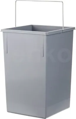 Zdjęcie produktu dla Kosz wewnętrzny Hailo 1091309 jasnoszary 15 litrów 225 x 230 x 340 mm z uchwytem