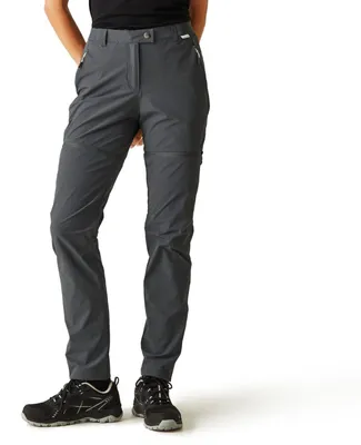 Produktbild von Regatta Mountain Zip Off Pant / Wanderhose Damen in Kurzgröße, Farbe:Grau, Größe:42