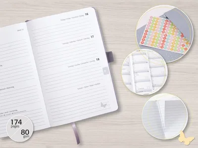 Produktbild von sigel Taschenkalender Jolie Feel 2026 Textil A6 blau
