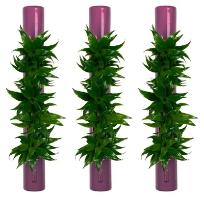 3er-Set bigTube, violett, 65x7,5 cm