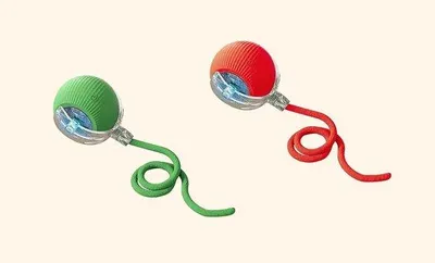 Produktbild von Interaktives Spielzeug für Hunde und Katzen, verbesserte oplaadbare intelligente automatische Rolbälle mit Schwanz, schnelles bewegliches Spielzeug für verregnete Hunde und Katzen