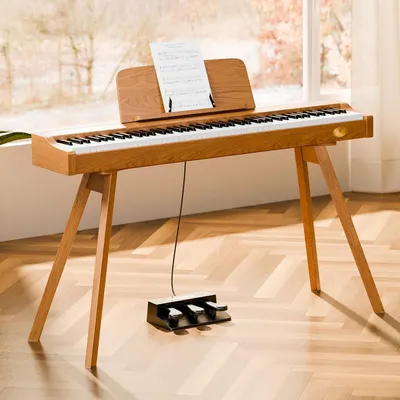 Immagine prodotto di Pianoforte digitale - E-piano - Pianoforte elettrico - Pianoforte a 88 tasti - Pianoforte a martelletti - Con supporto